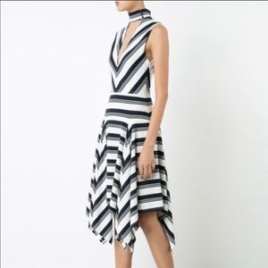 derek lam io crosby Stripe cutout dress